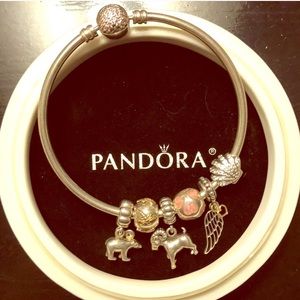 Pandora Pink Shimmering Heart Charm